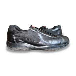 PRADA Americas Cup Leather Sneakers US MENS SIZE 12.5 (PS 0906 11.5) Black