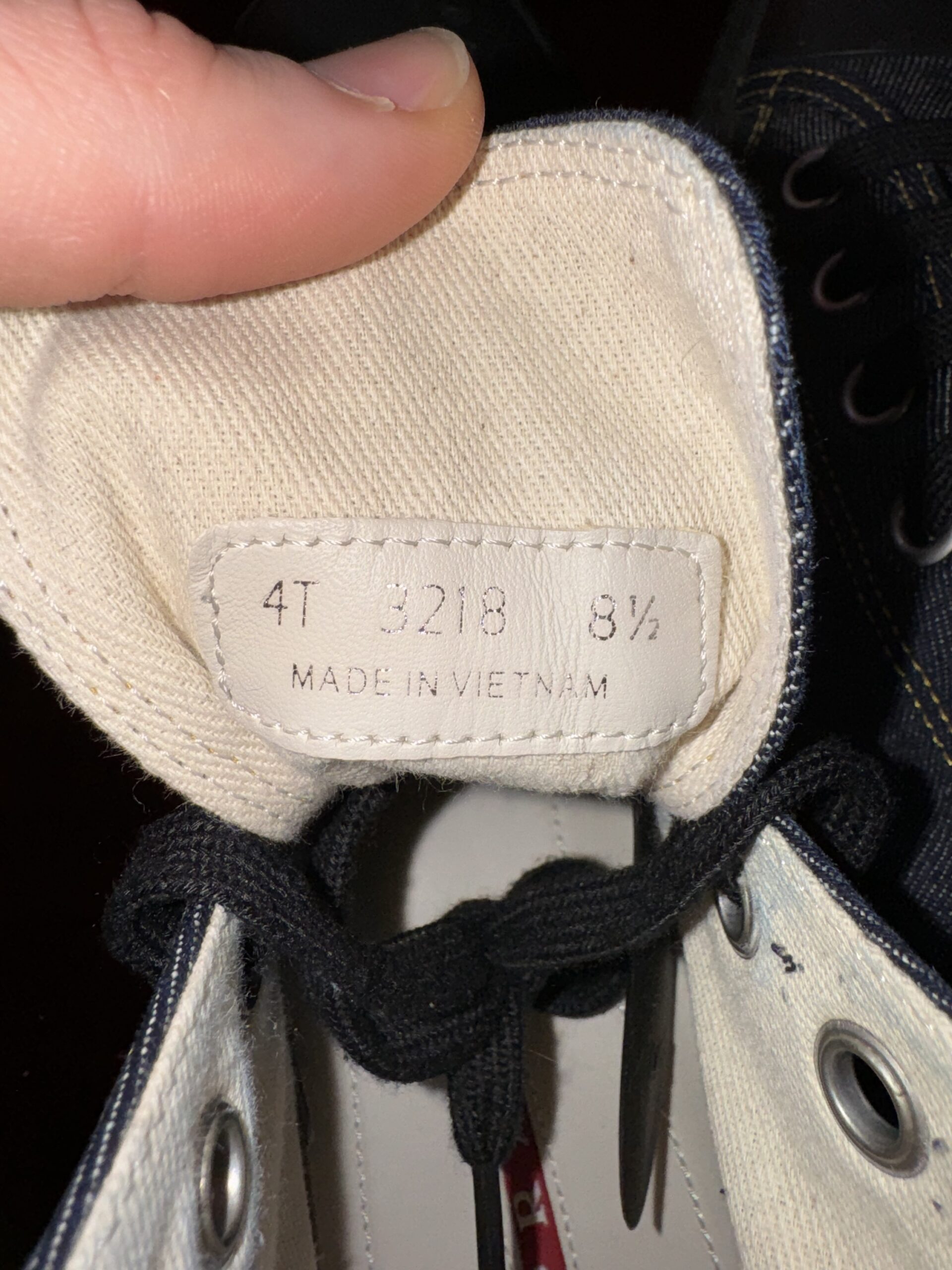 PRADA Denim High Top Sneakers (4T 3218 8.5) Men's US size 9.5/10 (canvas) - Image 15