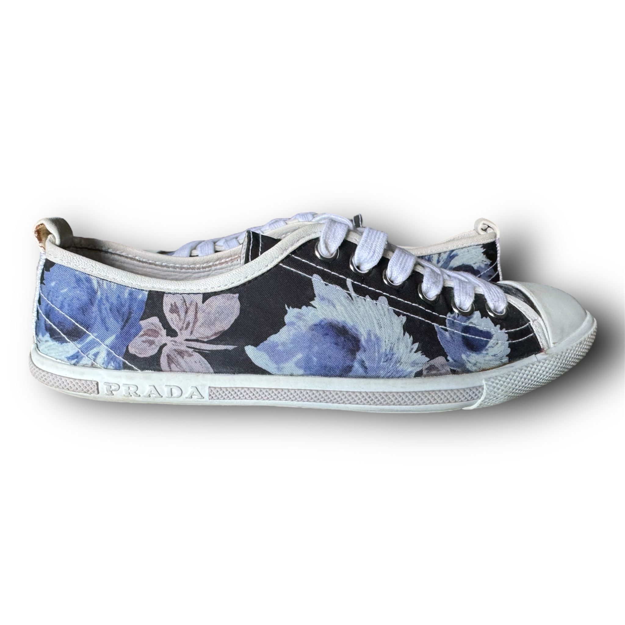 PRADA Women's Canvas Shoes Floral Design Size 35 (US 5) (35 3E4999)