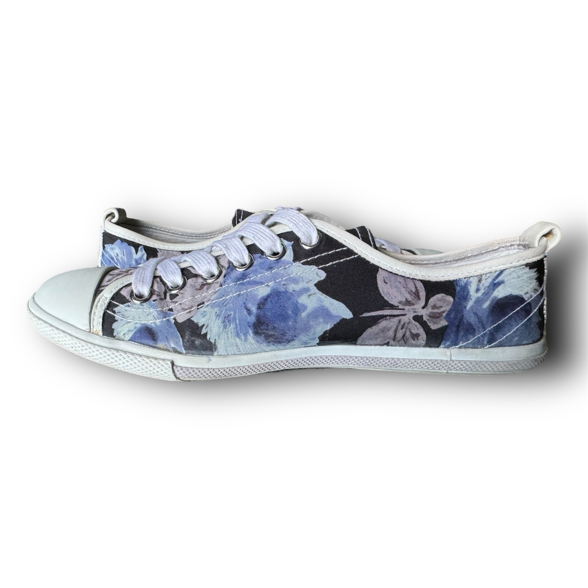 PRADA Women's Canvas Shoes Floral Design Size 35 (US 5) (35 3E4999) - Image 4