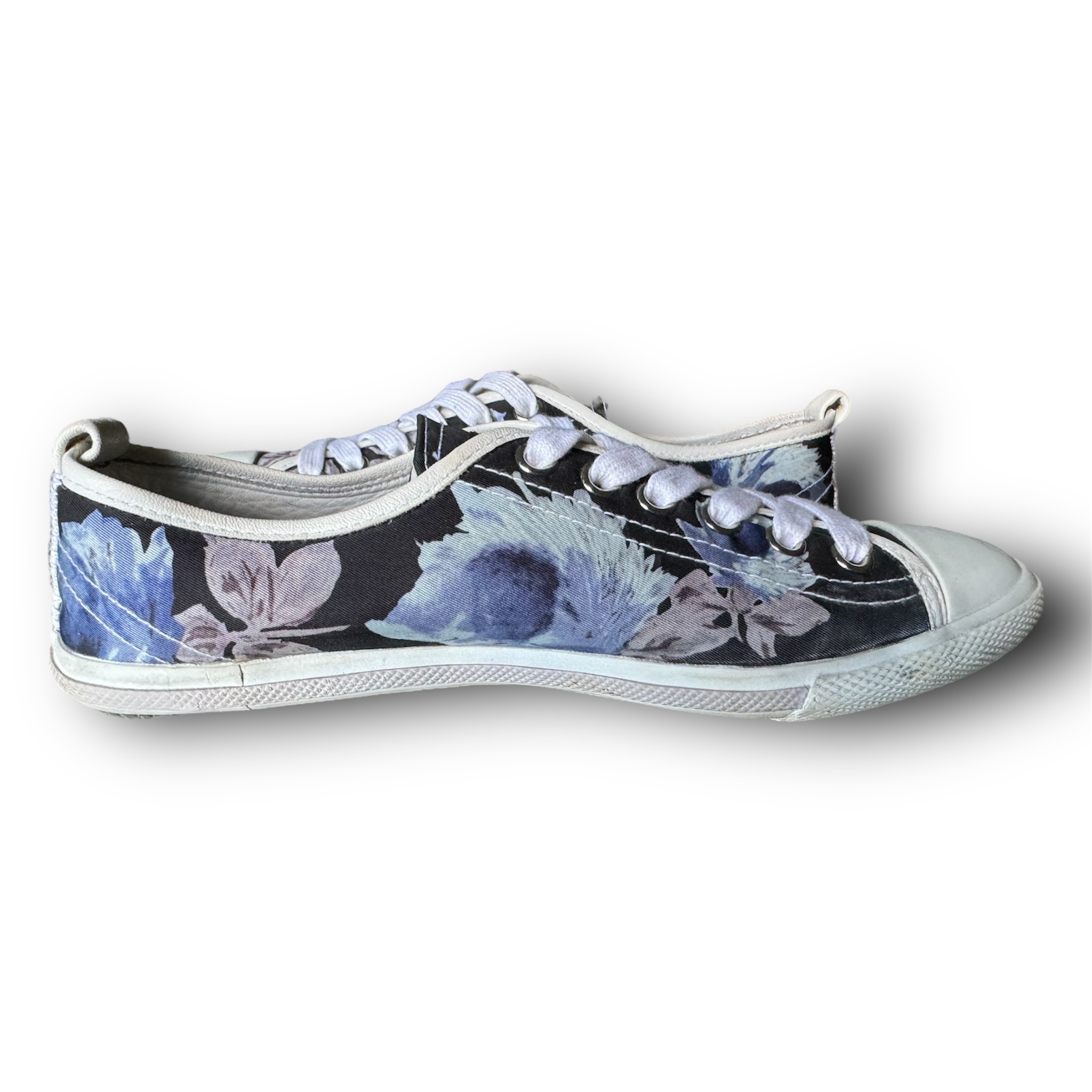 PRADA Women's Canvas Shoes Floral Design Size 35 (US 5) (35 3E4999) - Image 3