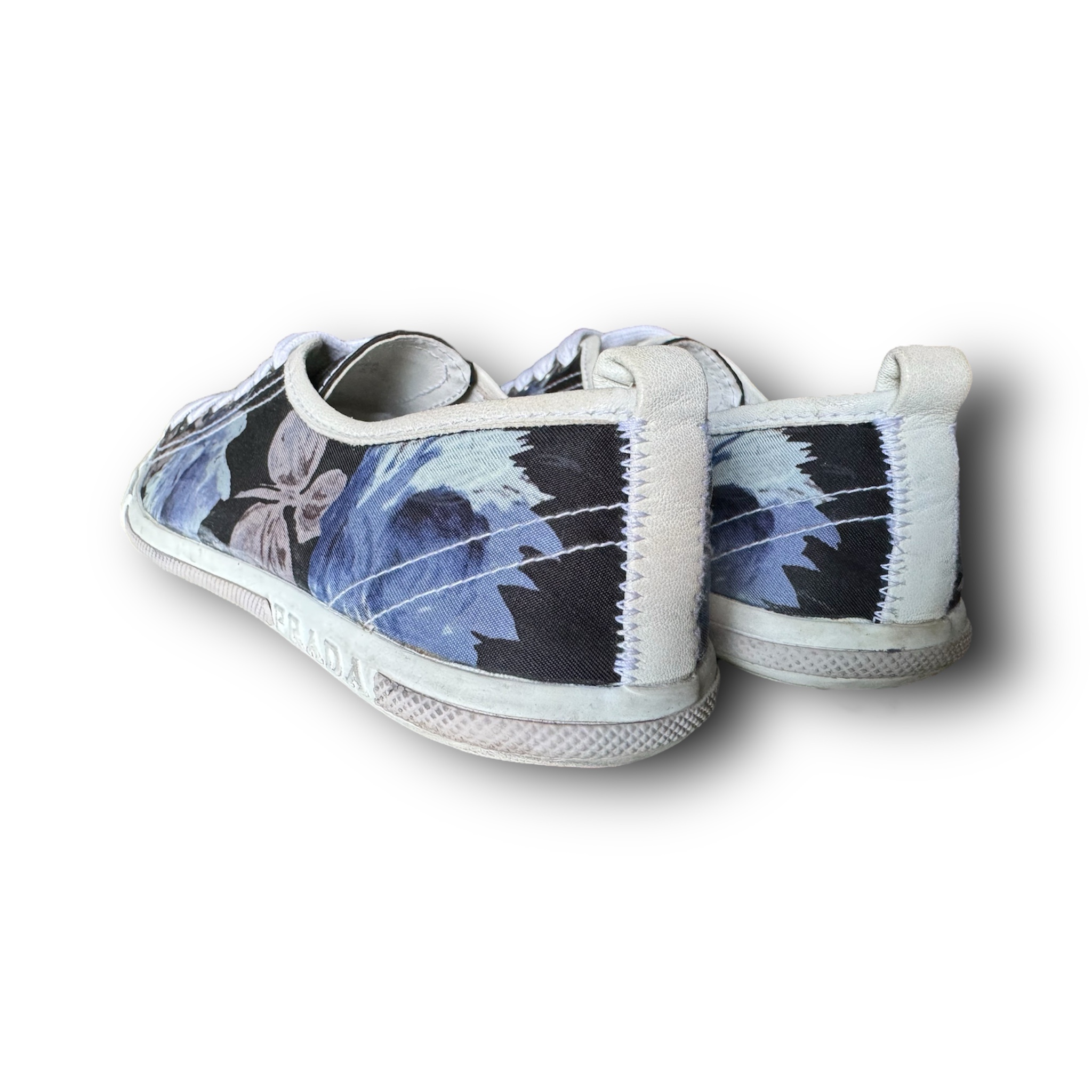 PRADA Women's Canvas Shoes Floral Design Size 35 (US 5) (35 3E4999) - Image 9