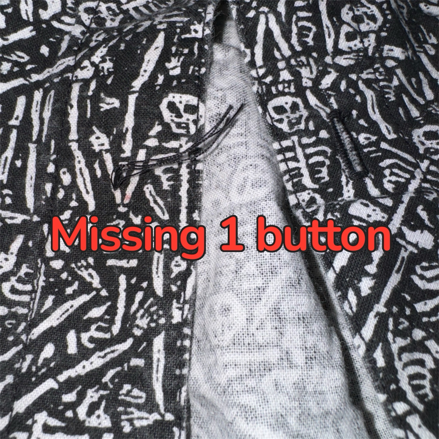 Vintage Vision Street Wear Skeleton Button Up Shirt Men's Size Large USA - Image 7