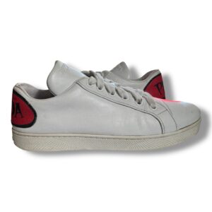 Prada Women's Sneakers Size 6 White With Red Speech Bubble Comic (317 36)