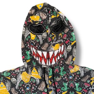 Vision Street Wear Full Zip Up Monster Face Hood Large (volcom Ryan Sheckler)