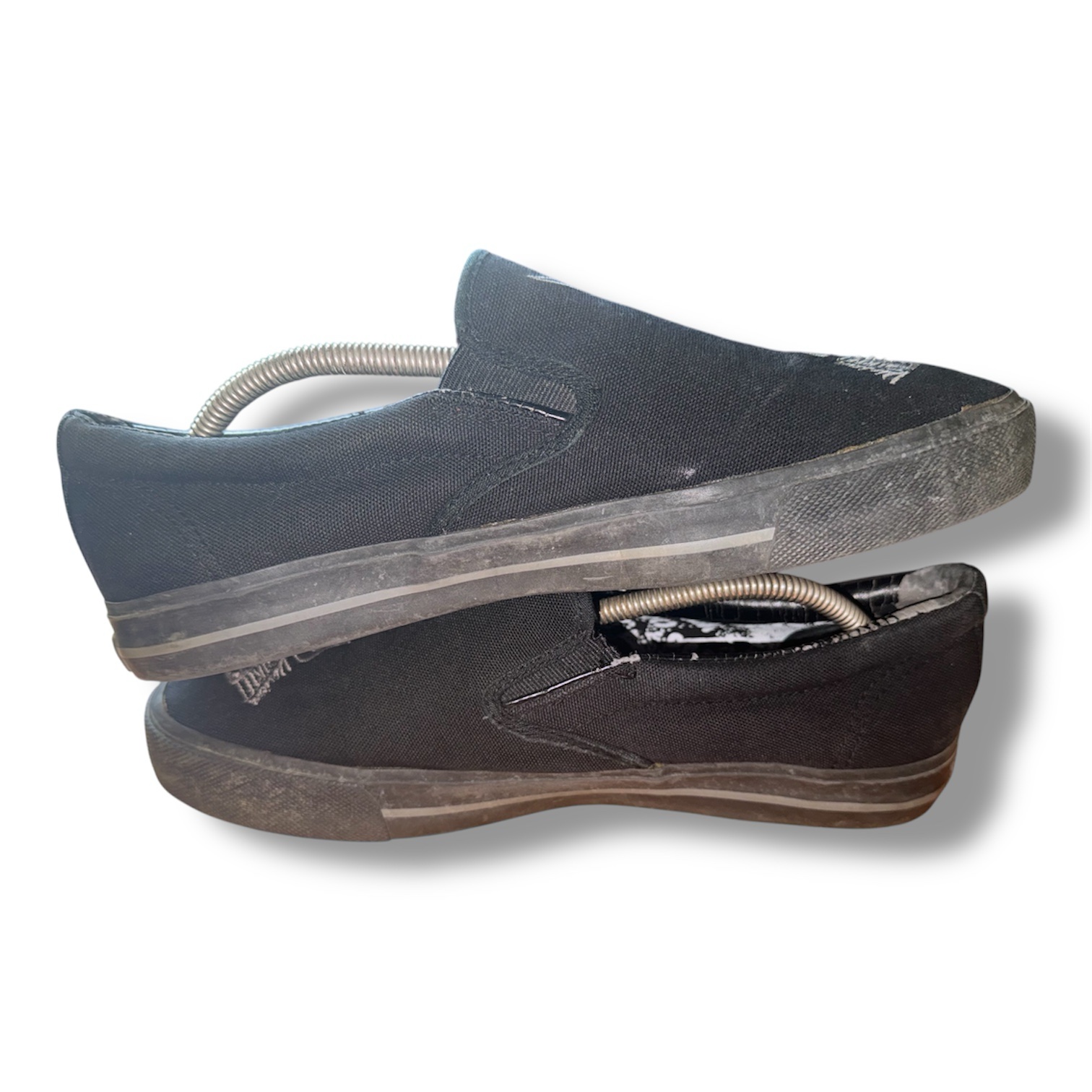 Vision Street Wear Slip On Shoes Men's 11 US Black Canvas Gum Sole - Image 3