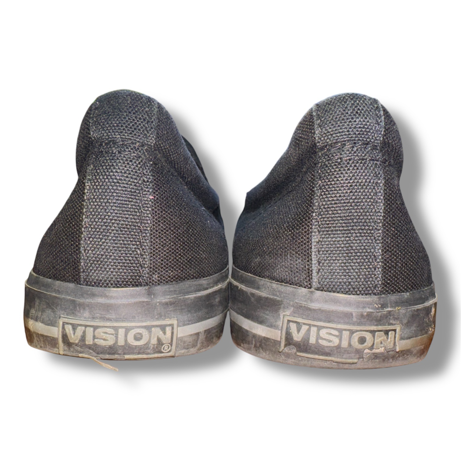 Vision Street Wear Slip On Shoes Men's 11 US Black Canvas Gum Sole - Image 4