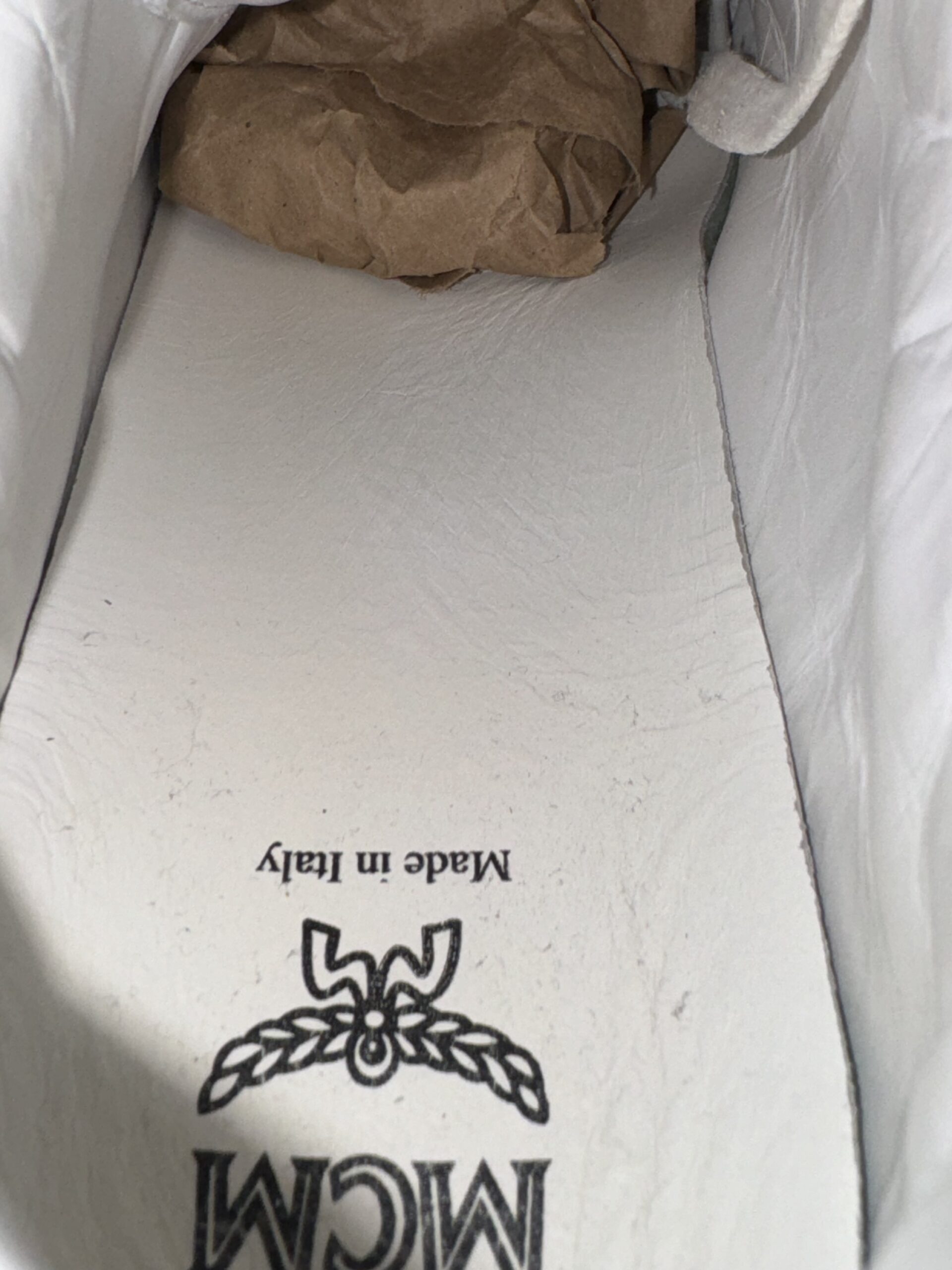 Size 39 MCM Sneakers White Visetos Low Top (Women's US 9, Men's US 7) - Image 11