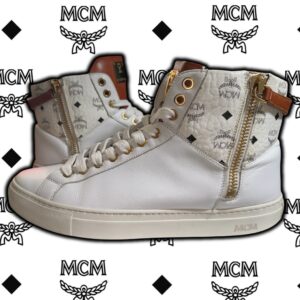 MCM High Top Sneakers (Women's US 10) Zipper Close With Straps (US Men's 8)