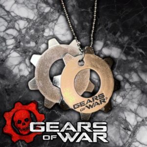 Gears of War GameStop Pro Rewards Cog Tags Necklace Official Merchandise